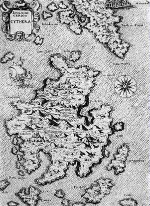 historical map of cythera