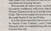 Sentinel news article page 1